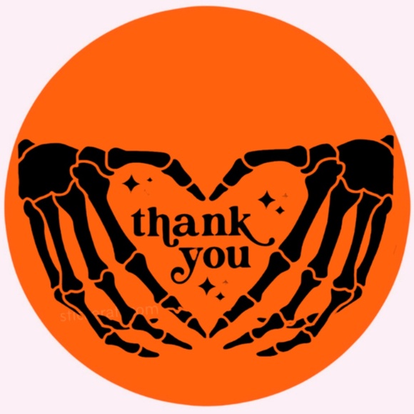 STICKERAFT Other - skeleton Heart Hands Envelope Seal, Halloween stickersThank You Envelope Seals